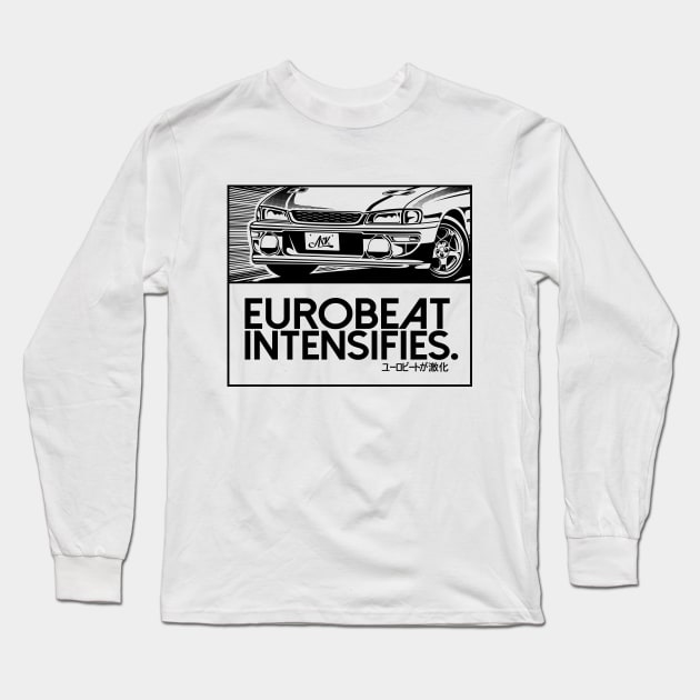 EUROBEAT INTENSIFIES - WRX STI Coupe Type R Version GC8F Long Sleeve T-Shirt by ARVwerks